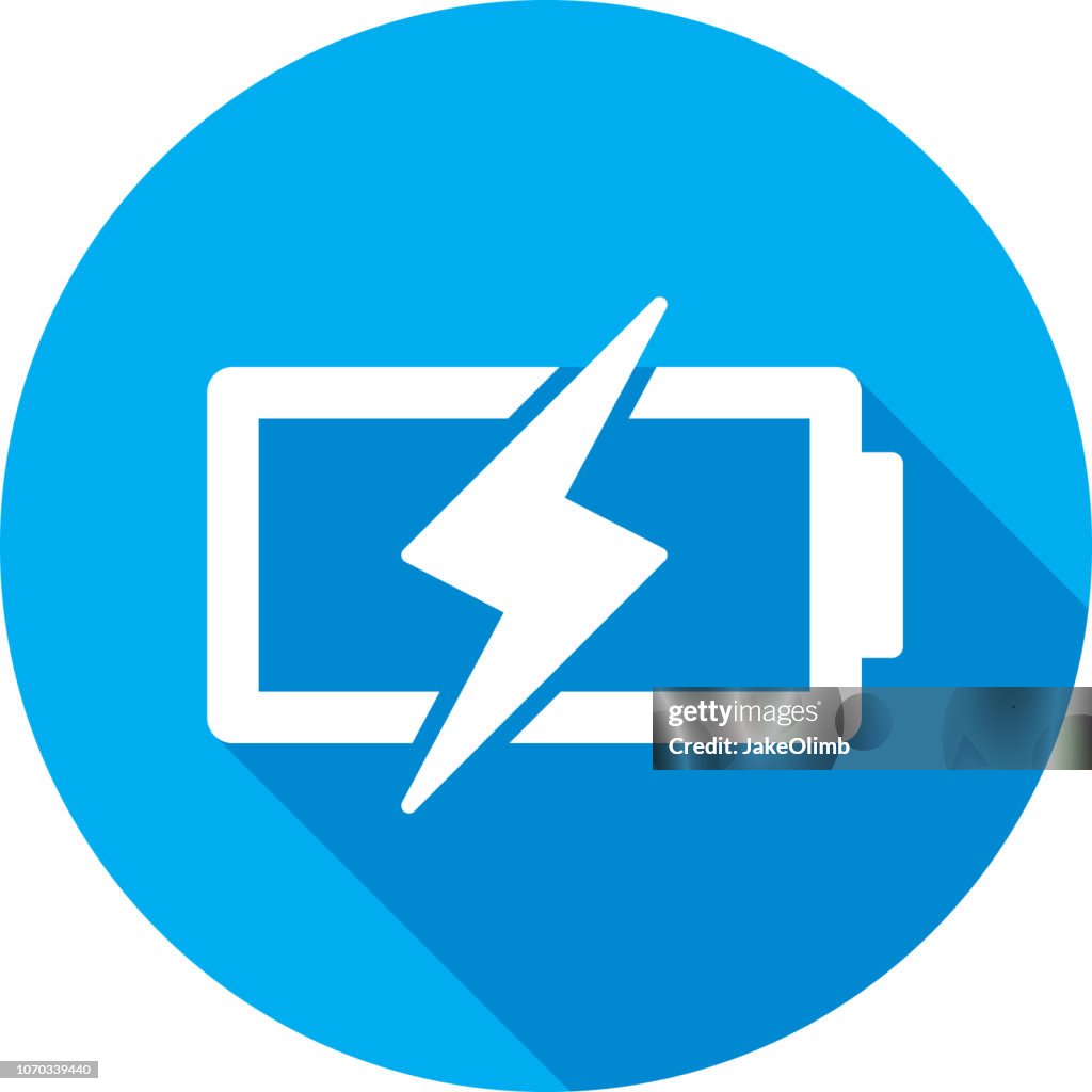 Battery Charge Icon Silhouette