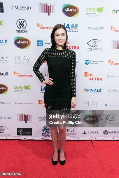 Actress Alexia Fast attends the 7th annual UBCP/ACTRA Awards red carpet at the Vancouver Playhouse on December 8, 2018 in Vancouver, Canada.