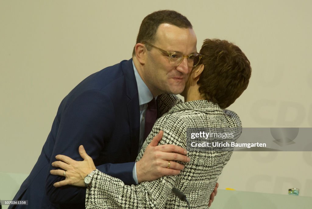 31st Federal Party Congress of the CDU in Hamburg. Jens Spahn, Annegret Kram-Karrenbauer.