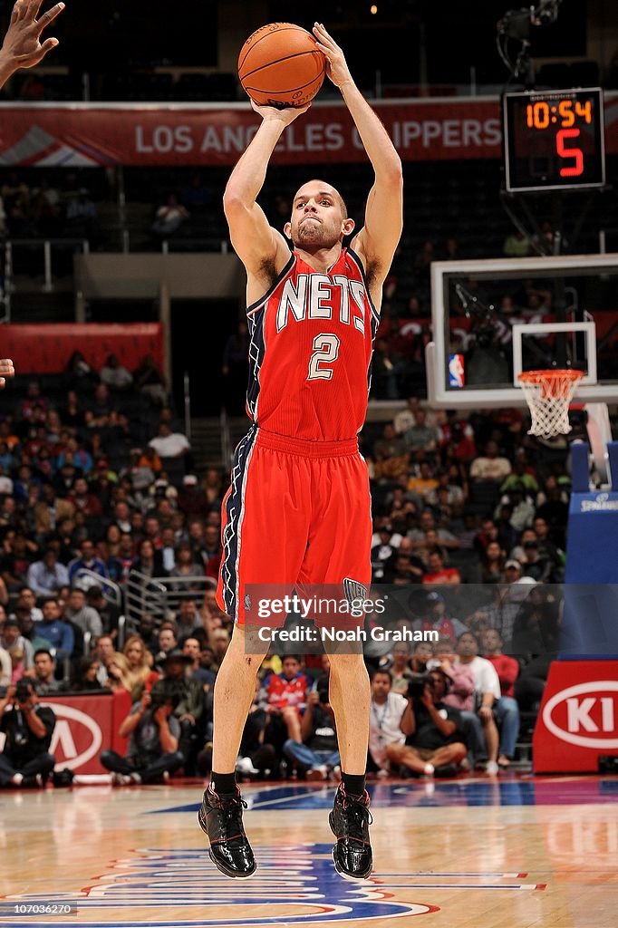 Jordan Farmar of the New Jersey Nets shoots the ball against the