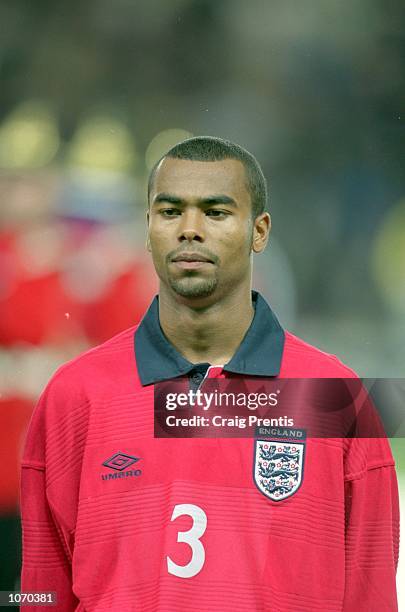 Portrait of Ashley Cole of England before the International Under-21 match against Germany played at Pride Park, in Derby, England. The match ended...