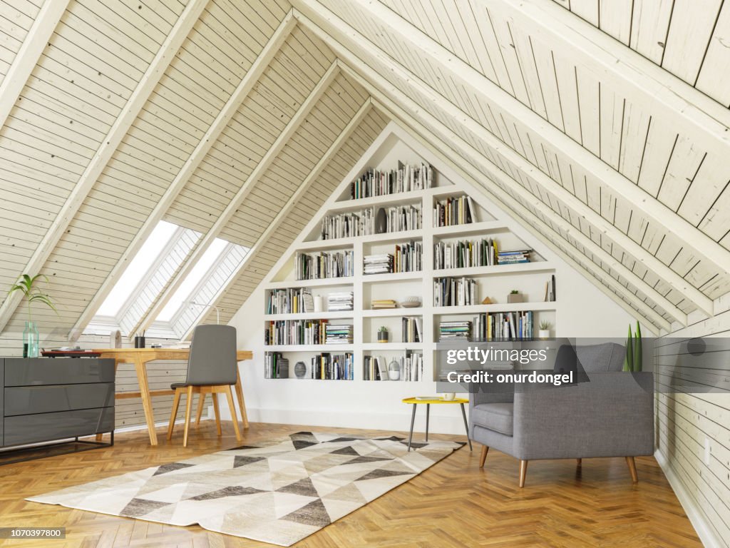 Studeerkamer op de zolder