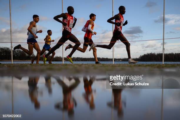 Athletes compete during the Men's race of the SPAR European Cross Country Championships on December 9, 2018 in Tilburg, Netherlands.