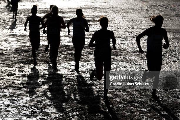 Athletes compete during the Women's race of the SPAR European Cross Country Championships on December 9, 2018 in Tilburg, Netherlands.