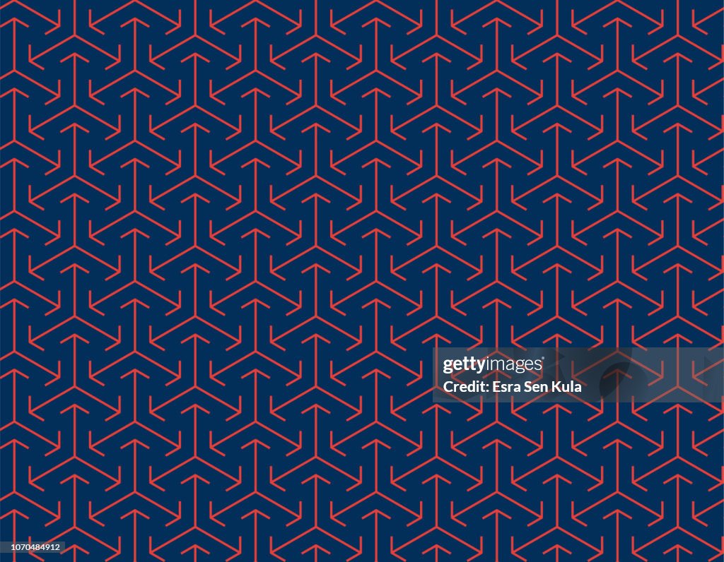 Abstract Seamless Japanese Arrow Pattern