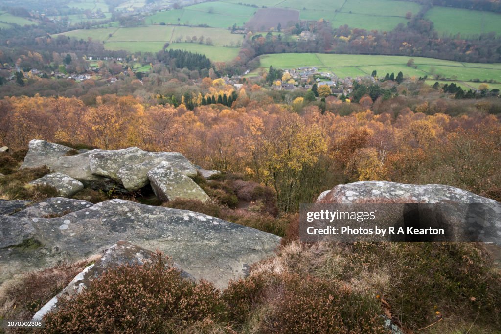 Froggat Rocks Froggat Edge Peak District Derbyshire England High-Res Stock Photo ...