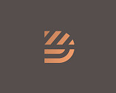 Letter d vector line sign design. Creative minimalism type icon symbol.