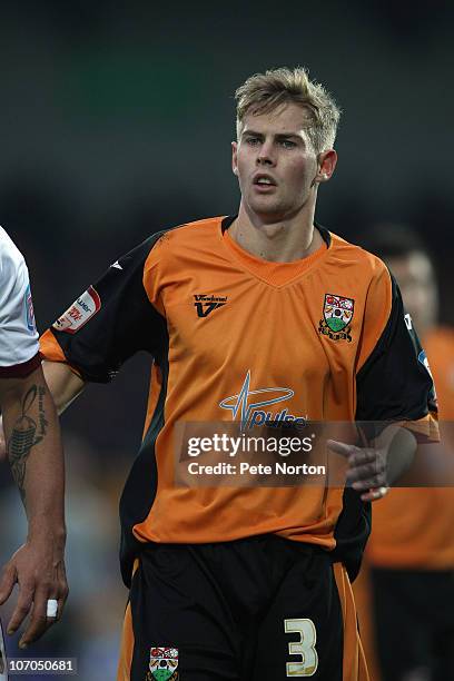 Jordan Parkes of Barnet in action during the npower League Two match between Barnet and Northampton Town at Underhill Stadium on November 20, 2010 in...