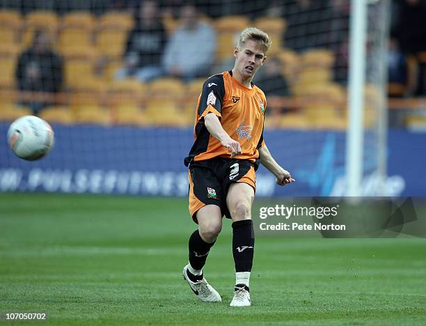 Jordan Parkes of Barnet in action during the npower League Two match between Barnet and Northampton Town at Underhill Stadium on November 20, 2010 in...