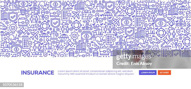 insurance banner - liability claims stock illustrations