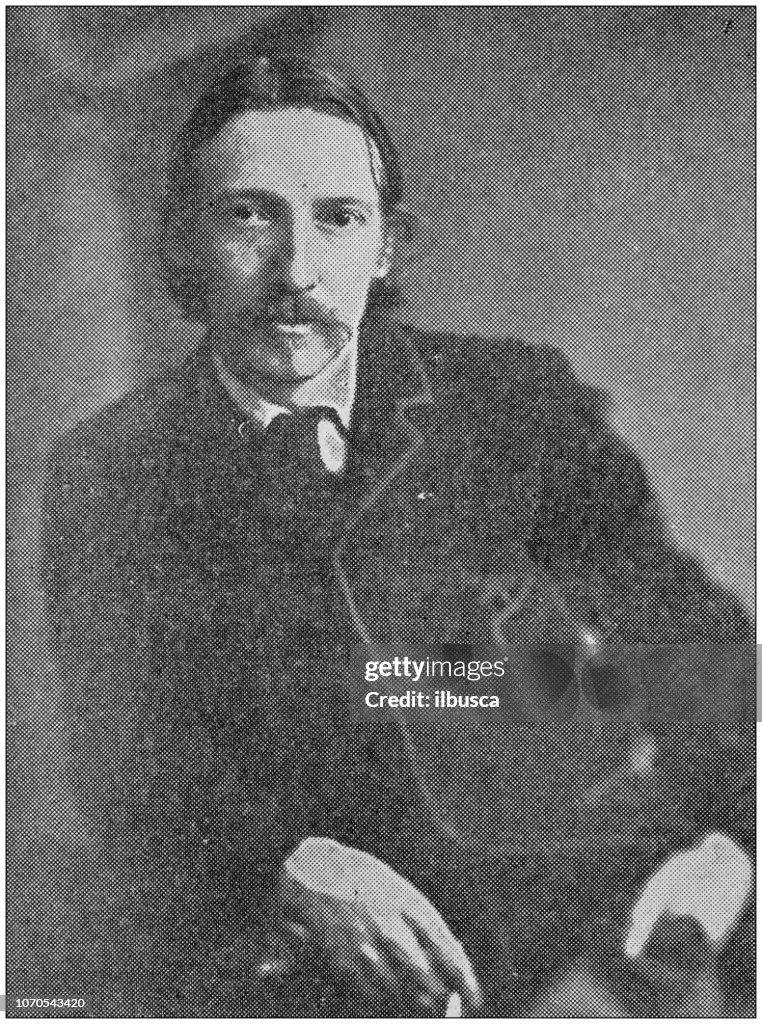 Antique photograph: Robert Louis Stevenson