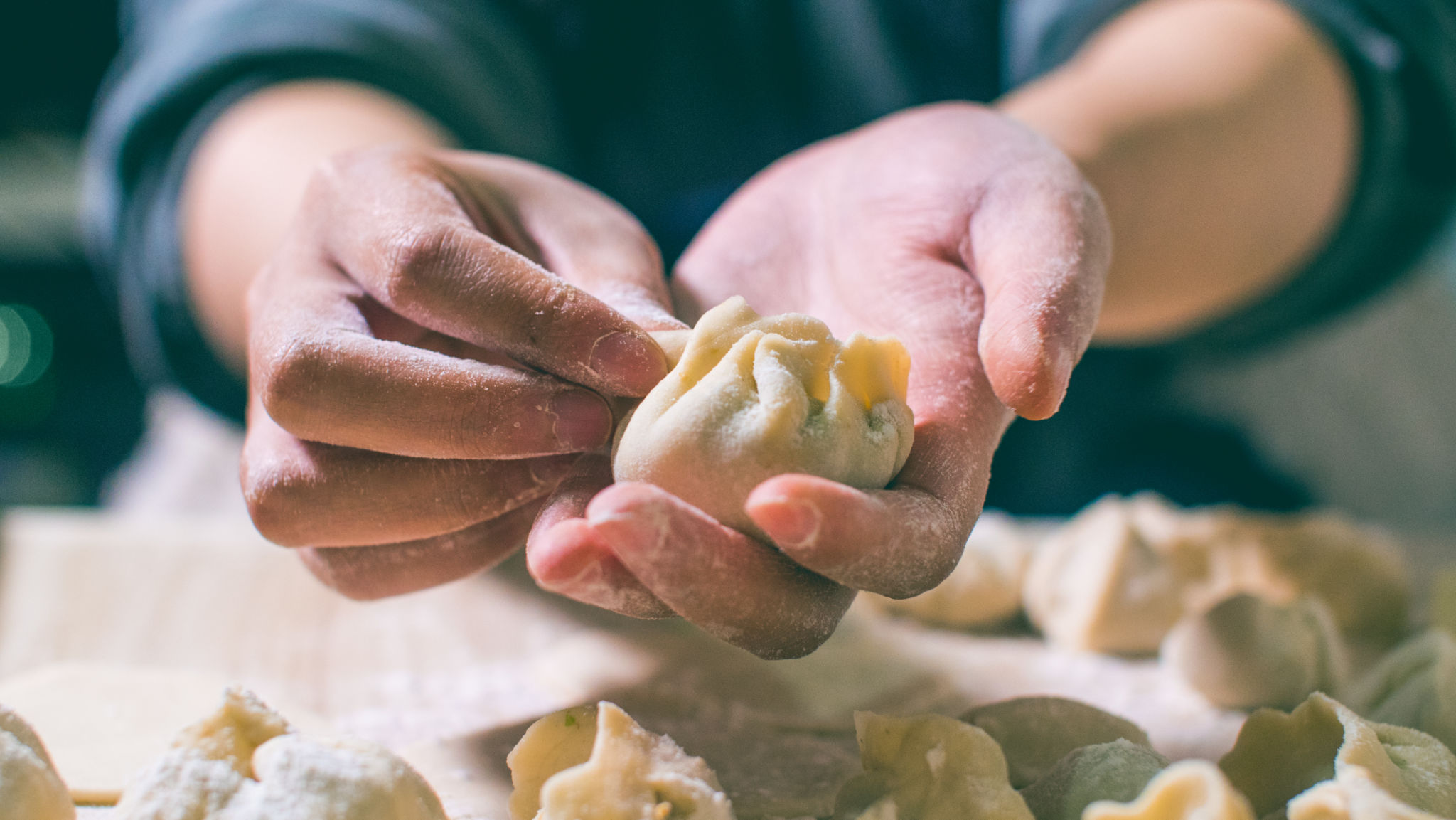 making dumplings