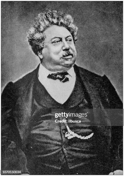 antikes foto: alexandre dumas - alexandre dumas fils stock-grafiken, -clipart, -cartoons und -symbole