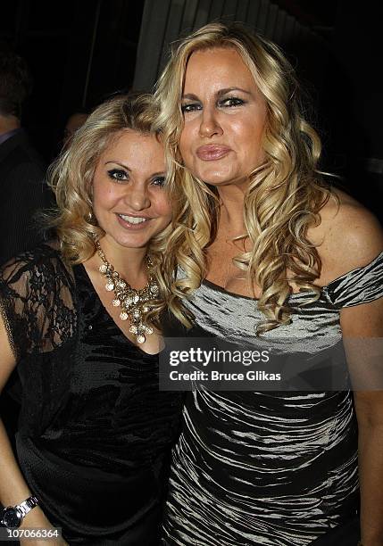 Orfeh and Jennifer Coolidge pose at Opening Night After Party for "Elling" on Broadway at The Soho House on November 21, 2010 at the Soho House in...
