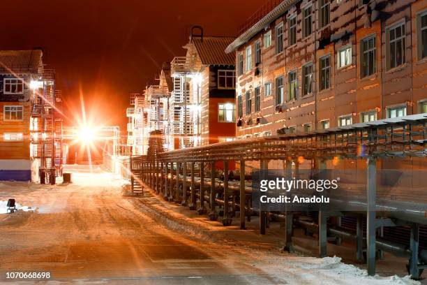General view of the Yamal LNG Plant in the town of Sabetta, in the South Tambey Field on Yamal Peninsula, of Yamalo-Nenets autonomous district,Arctic...