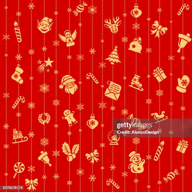 ilustraciones, imágenes clip art, dibujos animados e iconos de stock de patrón transparente de vector de navidad - envoltorio de dulce