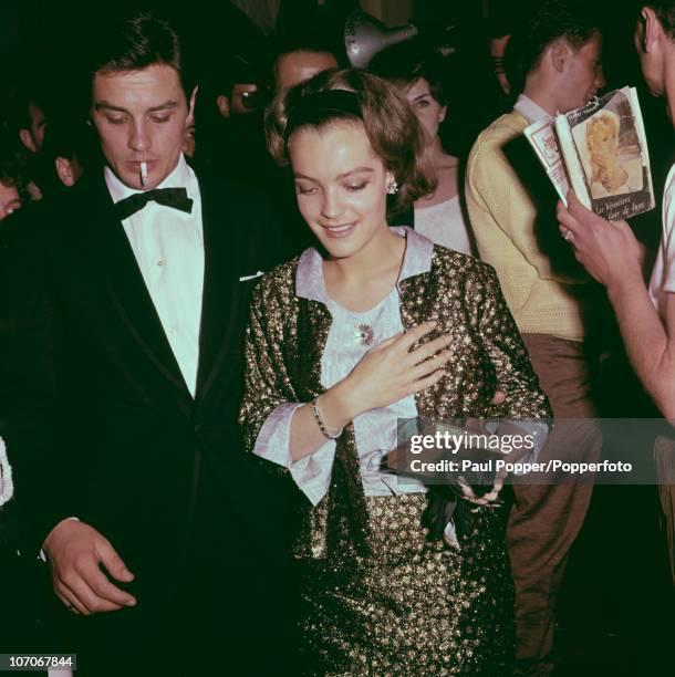 French actor Alain Delon and Austrian actress Romy Schneider (1938 - 1982, 1962.
