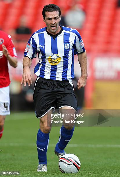 Tommy Miller of Sheffield Wednesday in action during the npower League One match between Charlton Athletic and Sheffield Wednesday at The Valley on...