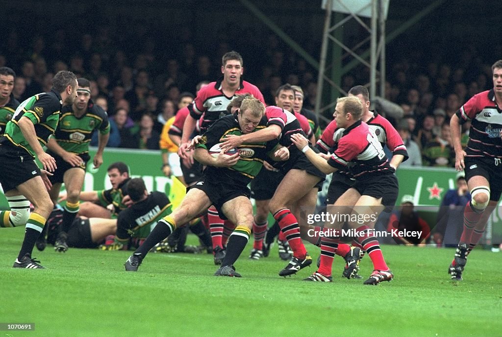 Tim Rodber of Northampton in action during the Heineken Cup match ...