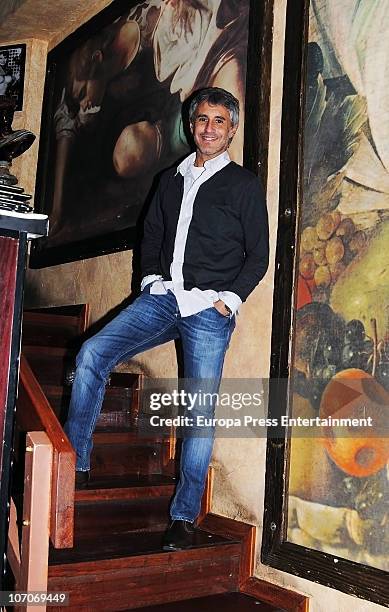 Singer Sergio Dalma launchs his new record 'Via Dalmata' at Puccinela Restaurant on November 19, 2010 in Madrid, Spain.