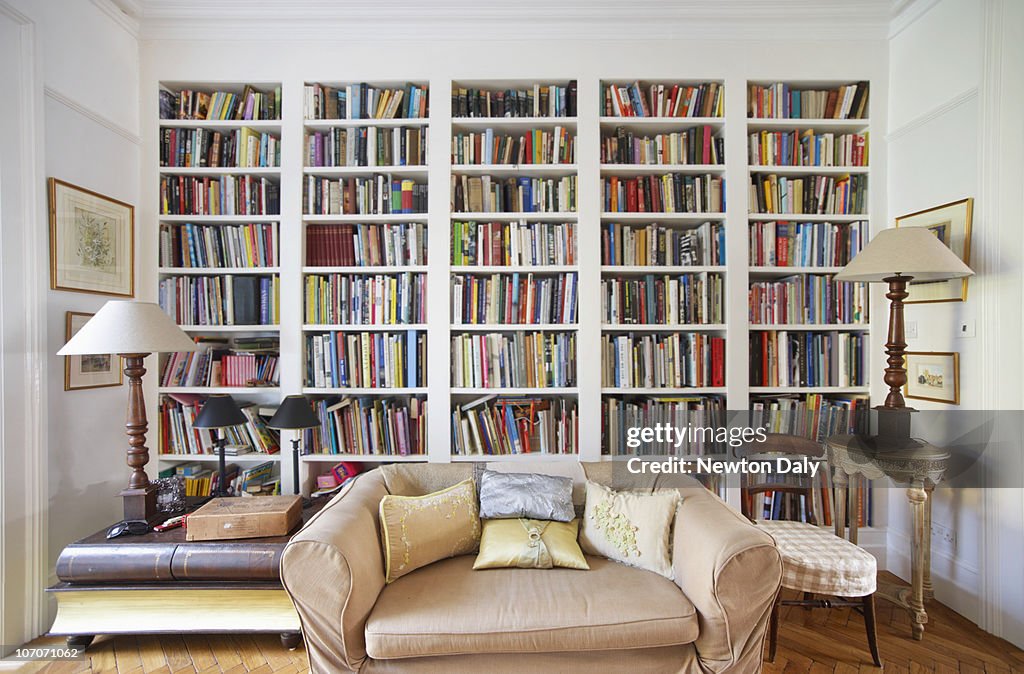 Living room with bookcase