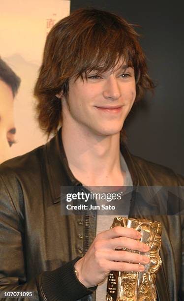 Gaspard Ulliel with Cesars Trophy