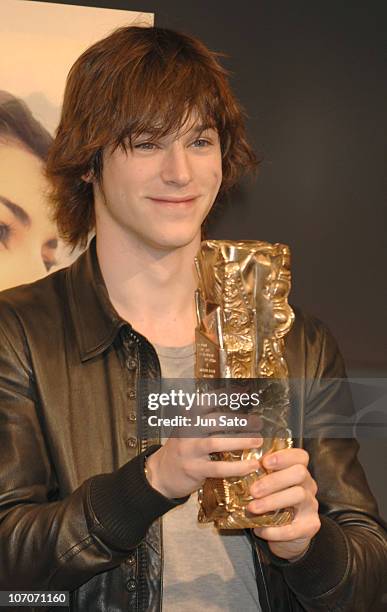 Gaspard Ulliel with Cesars Trophy