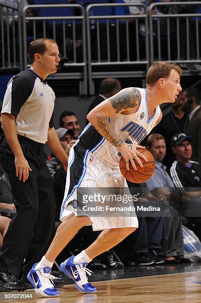 Jason Williams of the Orlando Magic prepares to run during the game against the Minnesota Timberwolves on November 3, 2010 at the Amway Center in...