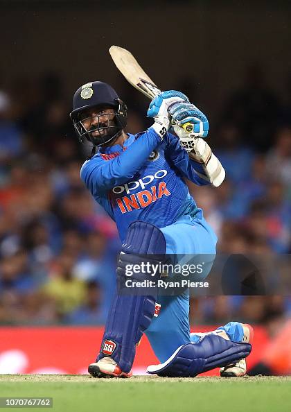 Dinesh Rai Dinesh Karthik of India bats during game one of the the International ...