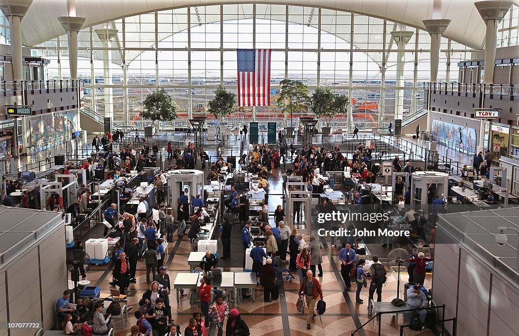 TSA Screens Passengers At Denver International Airport