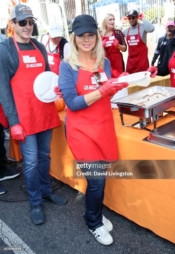 The Los Angeles Mission Hosts Thanksgiving Event For The Homeless