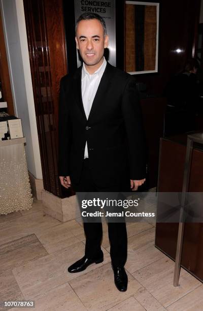 Designer Francisco Costa attends the Saks Fifth Avenue light show spectacle "The Snowflake and the Bubble" and Holiday Window Unveiling at Saks Fifth...