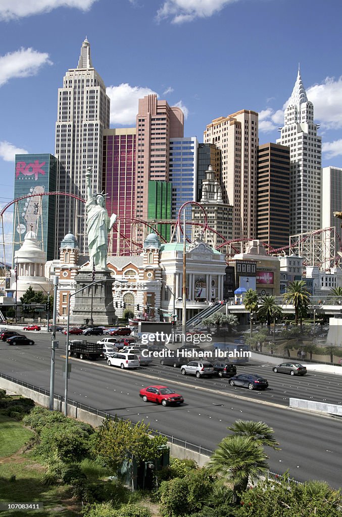 Las Vegas Strip traffic, New York New York Hotel