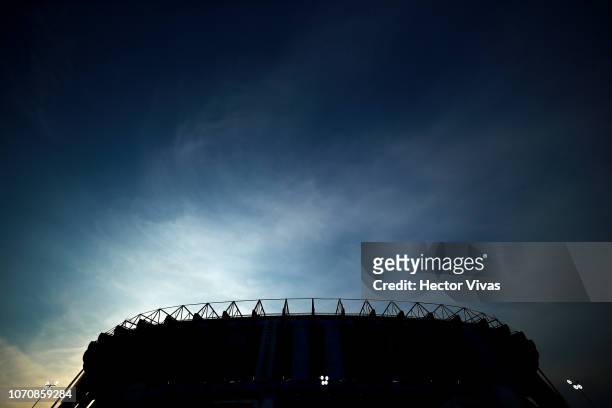 General view of Azteca stadium prior the semifinal second leg match between America and Pumas UNAM as part of the Torneo Apertura 2018 Liga MX at...