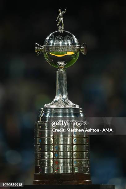 General View of the Copa Libertadores trophy during the second leg of the final match of Copa CONMEBOL Libertadores 2018 between Boca Juniors and...