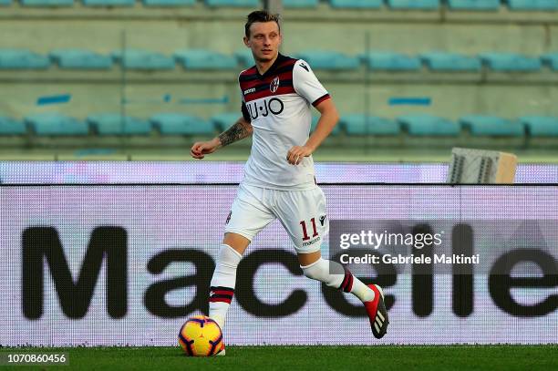 Ladislav Krejci of Bologna FC in action during the Serie A match between Empoli and Bologna FC at Stadio Carlo Castellani on December 9, 2018 in...