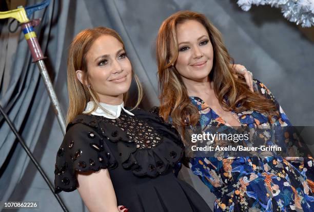 Jennifer Lopez and Leah Remini attend the photo call for STX Films' 'Second Act' at Four Seasons Hotel Los Angeles at Beverly Hills on December 09,...