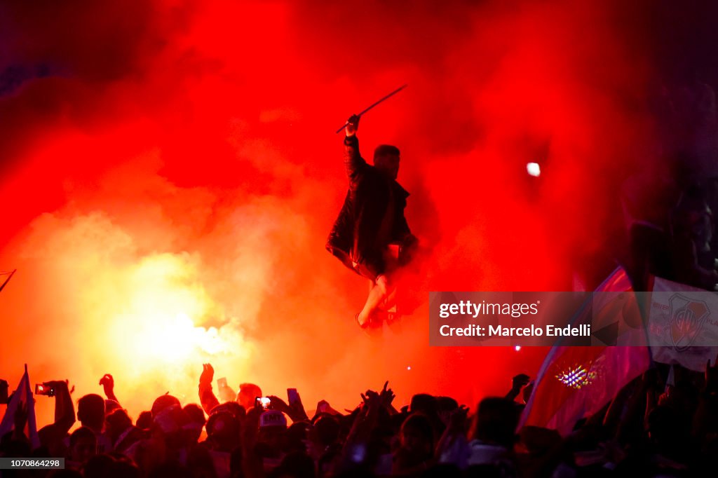 River Fans Celebrate Winning the Copa CONMEBOL Libertadores 2018