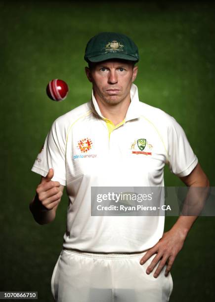 Peter Siddle of Australia poses during the Australian Men's Test Portrait Session on September 27, 2018 in Brisbane, Australia.