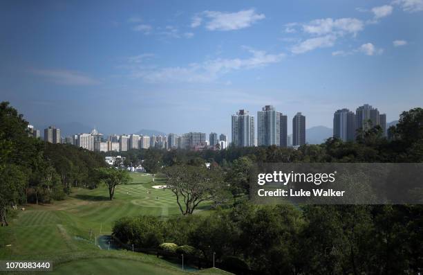 General view of the 3rd hole during day one of the Honma Hong Kong Open at The Hong Kong Golf Club on November 22, 2018 in Hong Kong, Hong Kong.