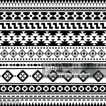 Aztec Inca Texture Design Aztec Ethnic Seamless Pattern Vector Inca Motif Background In ...