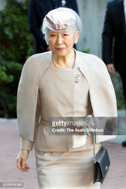Empress Michiko attends the ceremony marking the 200th anniversary of the birth of doctor Ignaz Semmelweis on November 14, 2018 in Tokyo, Japan.