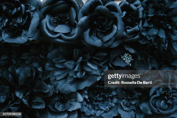 fabric flower close-up - rose arrangement stock pictures, royalty-free photos & images