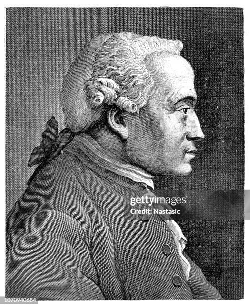 philosopher immanuel kant - philosophy stock illustrations