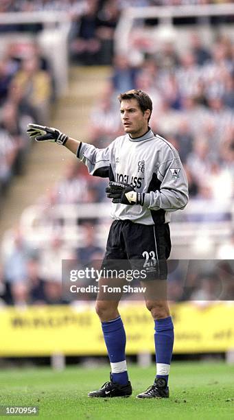 Carlo Cudicini of Chelsea in action during the FA Carling Premiership match against Newcastle United played at St James Park, in Newcastle, England....