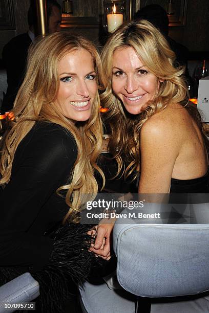 Laura Comfort and Melissa Odabash attend the Liberatum dinner hosted by Ella Krasner in honour of Sir V.S. Naipaul at The Landau in The Langham Hotel...