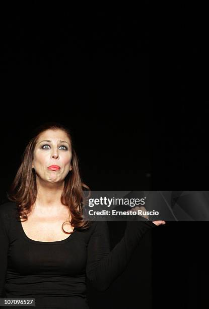 Michela Andreozzi attends the "A Letto Dopo Il Carosello" theatre premiere at Teatro 7 on November 23, 2010 in Rome, Italy.
