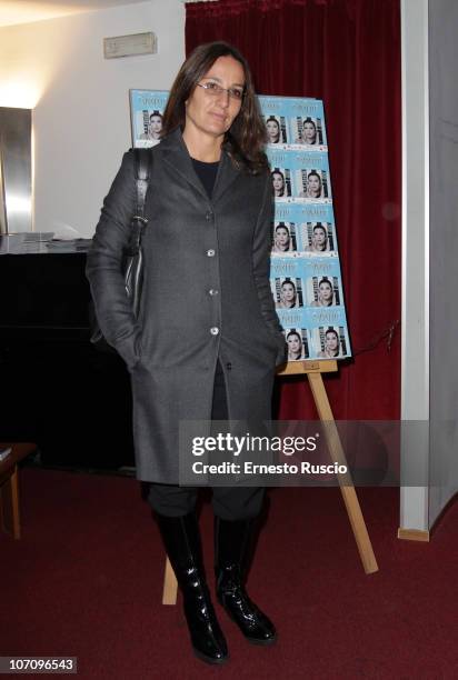 Mariasole Tognazzi attends the "A Letto Dopo Il Carosello" theatre premiere at Teatro 7 on November 23, 2010 in Rome, Italy.