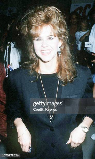 American actress and animal rights activist Linda Blair attending the 'Running On Empty' Los Angeles Premiere at Wilshire Ebell Theater in Los...