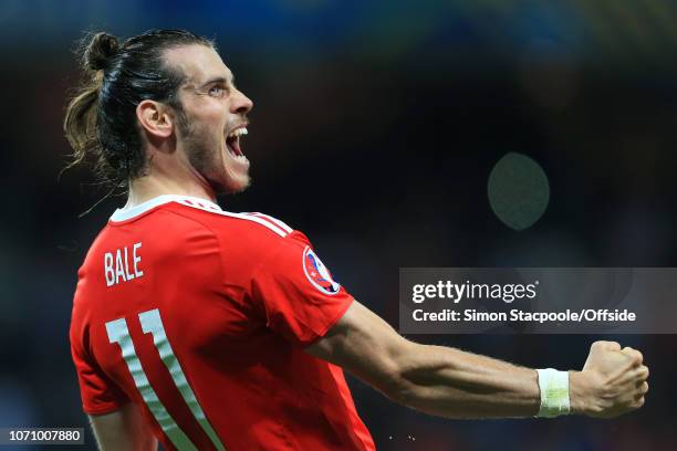 20th June 2016 - UEFA EURO 2016 - Group B - Russia v Wales - Gareth Bale of Wales celebrates after scoring their 3rd goal - .